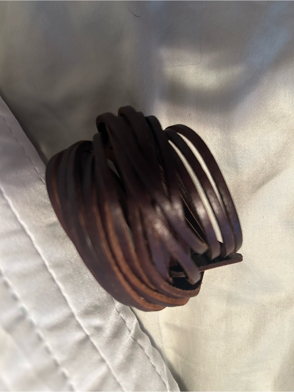 Leather wrap around bracelet